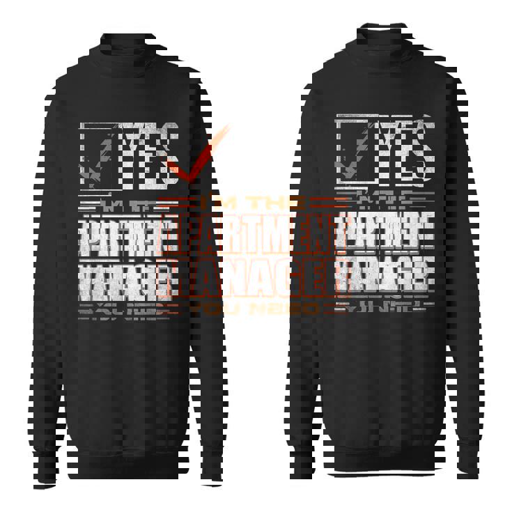 Retro Profession I'm The Apartment Manager スウェットシャツ