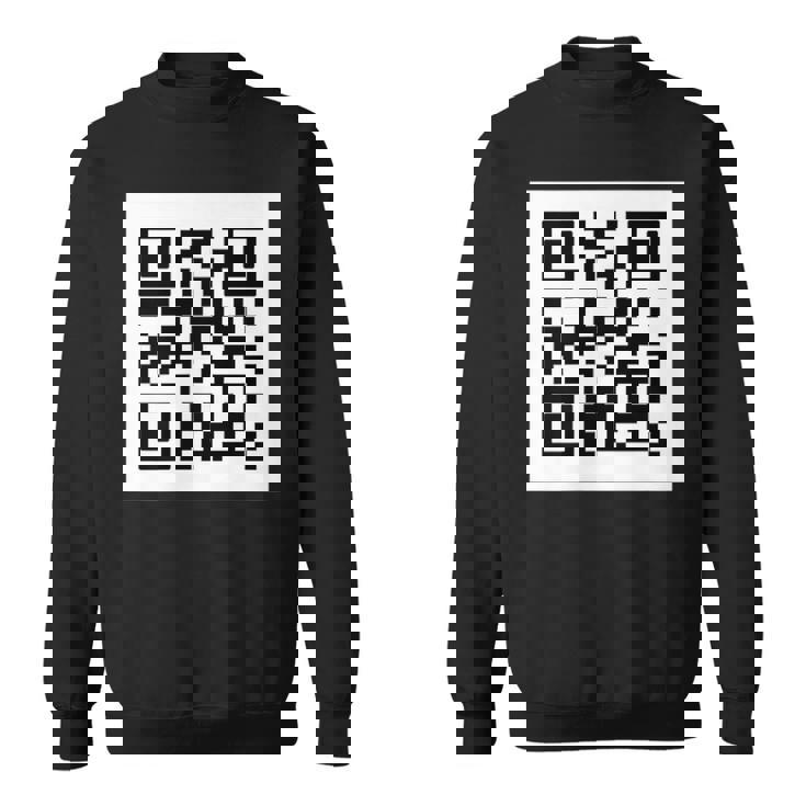 Rickroll Qrコードリンクミーム スウェットシャツ