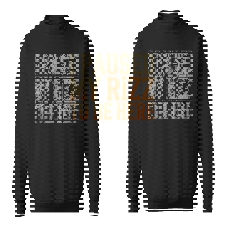 Rizz Paused 面白い ビデオゲーマー ギフト アンティーク調デザイン スウェットシャツ