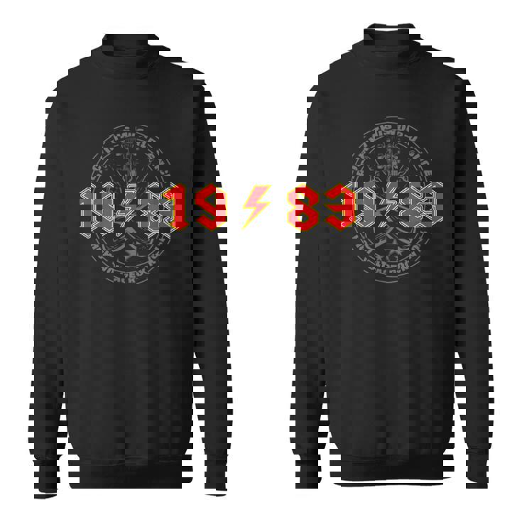 Rock'n'roll 1983 Higholtage Rétro Musique Anniversaire Sweater e