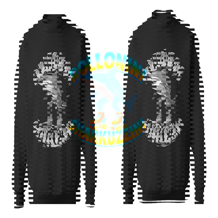 Rolloliniharkuzzini ミームローラーシャーク イタリアンブレインレッド スウェットシャツ