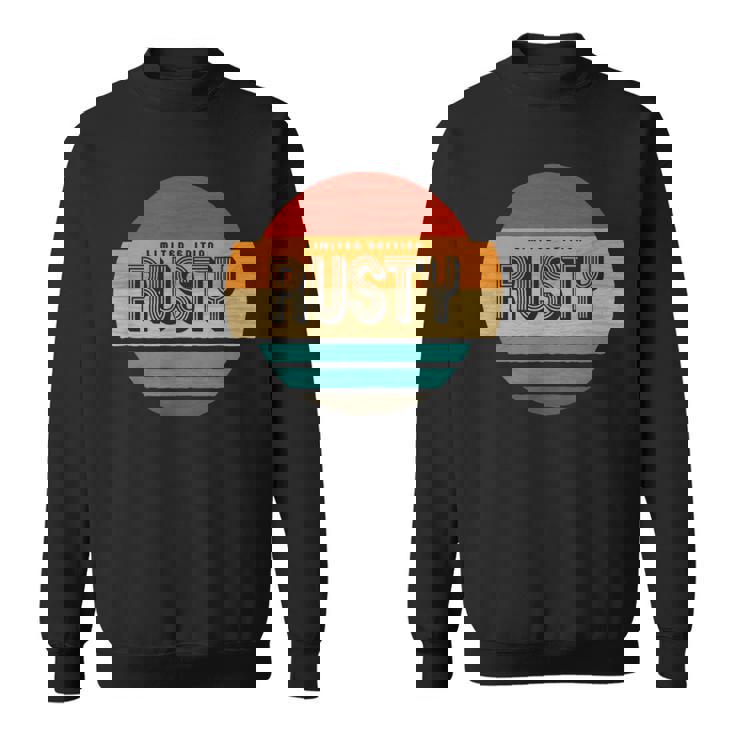 Rusty 名称 レトロ・ヴィンテージ・サンセット 限定版 スウェットシャツ