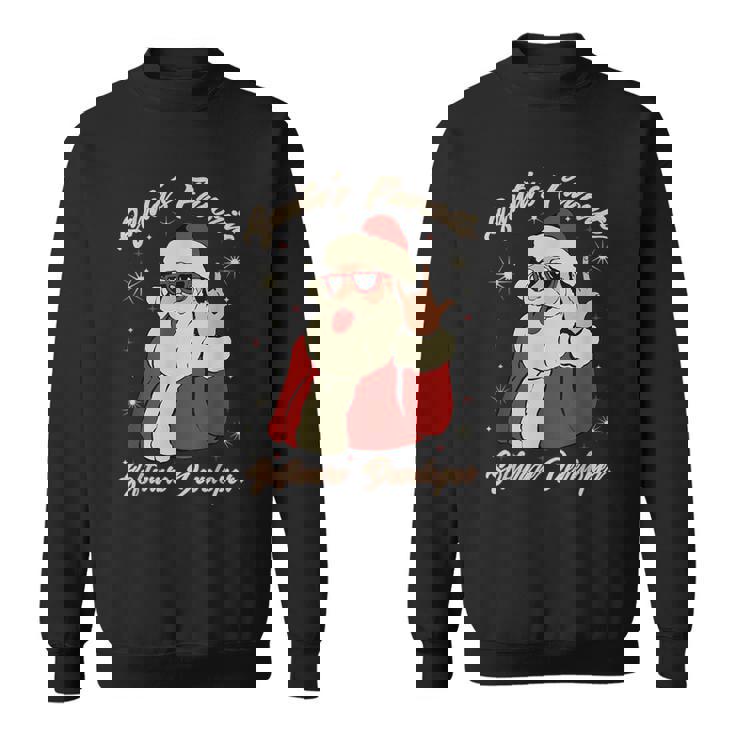 Santa's Favorite ソフトウェア開発者 面白いクリスマスサンタ スウェットシャツ