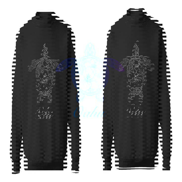 Save The Hawaii ウミガメ ハワイアン ブルー トライバル 亀 ホヌ スウェットシャツ