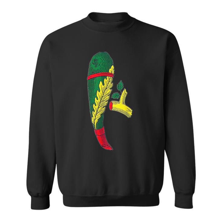 Siciliane Asso Di Bastoni Jeu De Cartes ItaliencorpaBriscola Sweater e