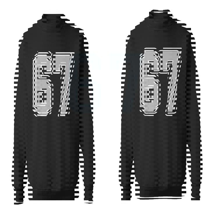Silver Black White Number 67 Jersey Player Uniform 67