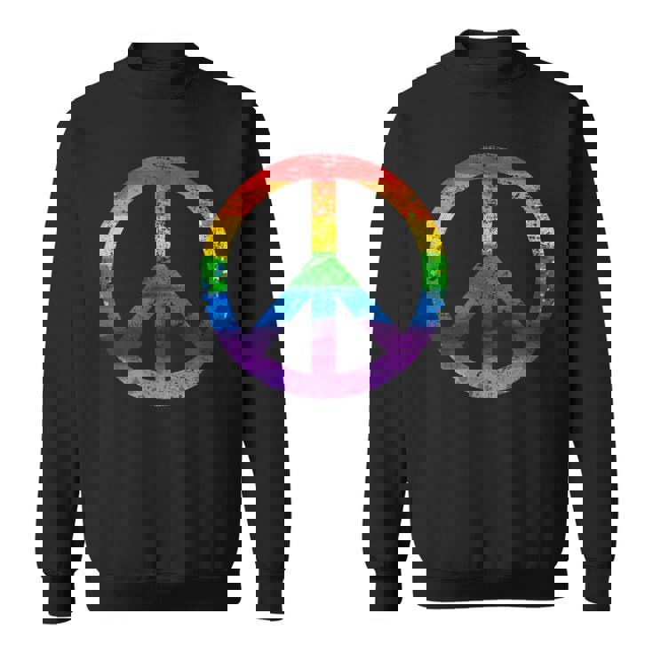 Simbolo Paz Hippie Bandera Lgbt Arcoiris Lesbian Gay Pride Camisa de entrenamiento