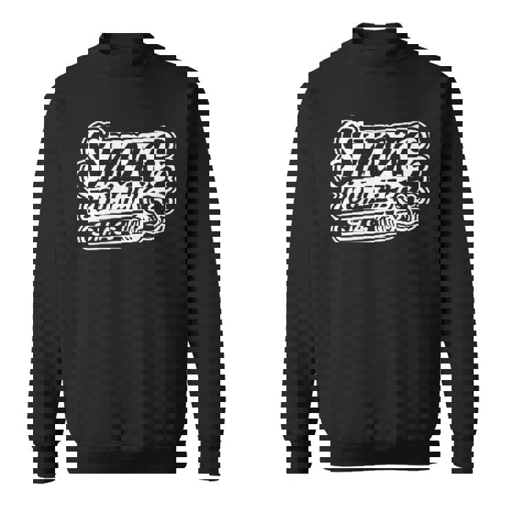 Smokeroller-煙巻人-マティーニシャグロカビリーピンナップバックプリント スウェットシャツ