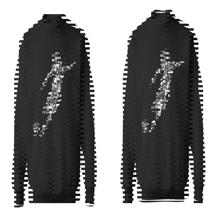 Soccer サッカー選手とのサッカー スウェットシャツ