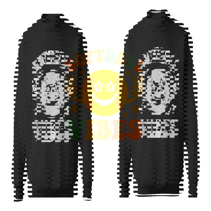 Softballibes 星目スマイル ポジティブソフトボール スウェットシャツ