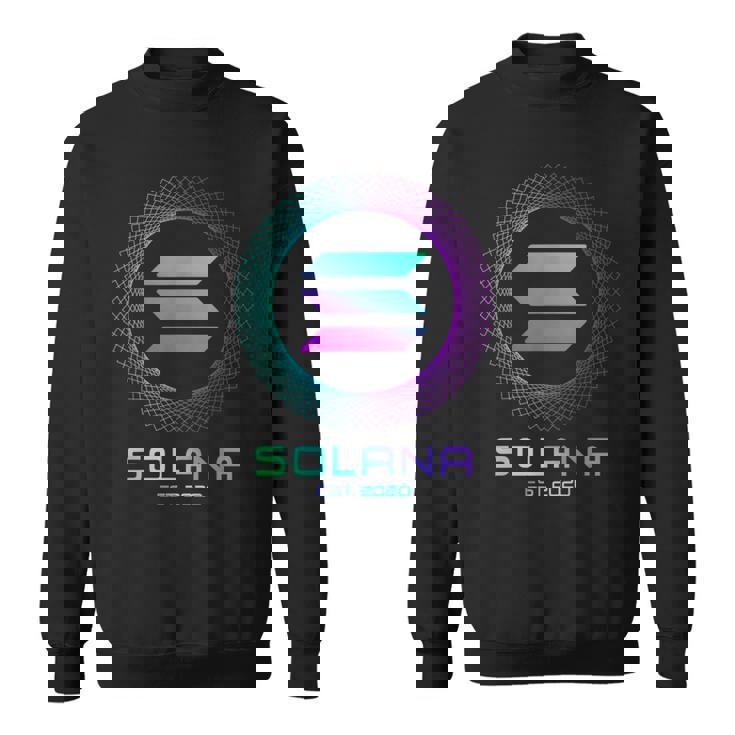 Solanaolコイン暗号ロゴブロックチェーン ソラナ スウェットシャツ