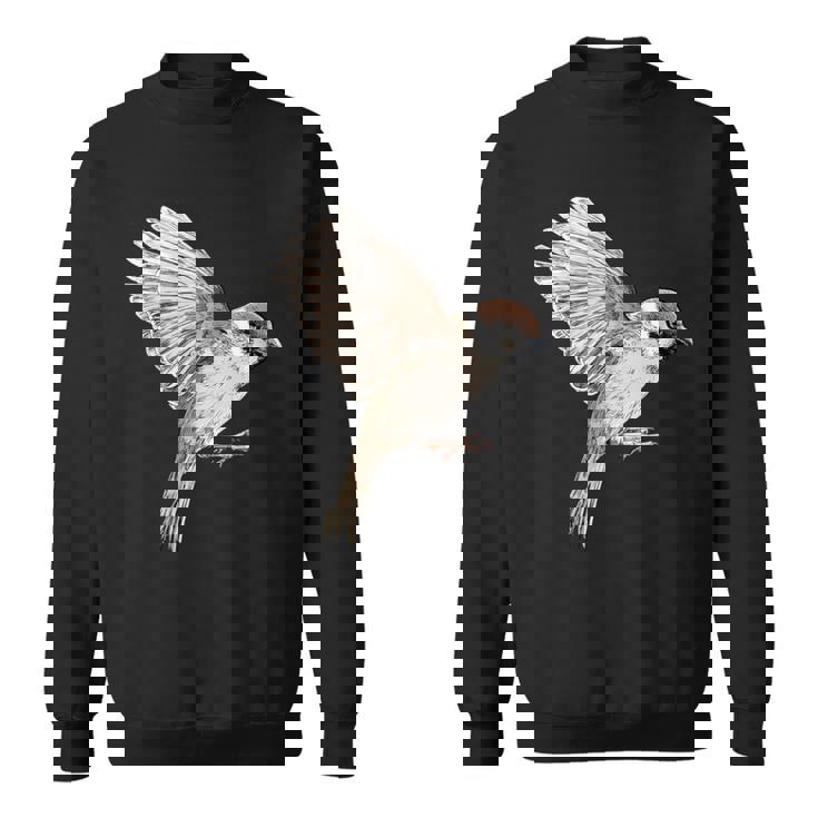 Sparrow-Spring-スズメ-春-自由-鳥-動物 スウェットシャツ