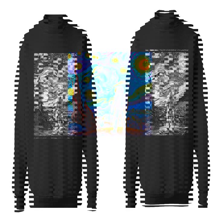 Starry Night Renditionincentan Gogh Astronaut スウェットシャツ