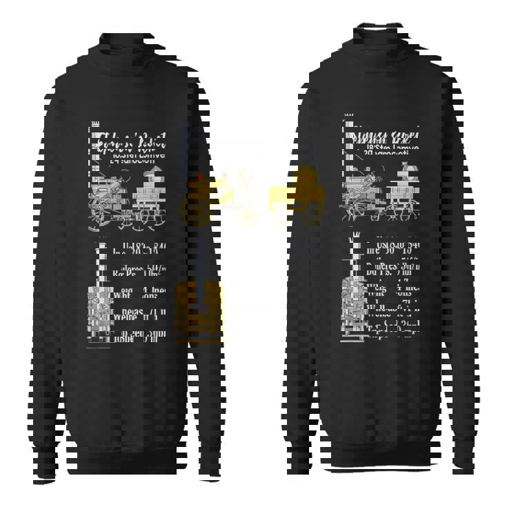 Stephenson のロケット蒸気機関車の機関車図 スウェットシャツ