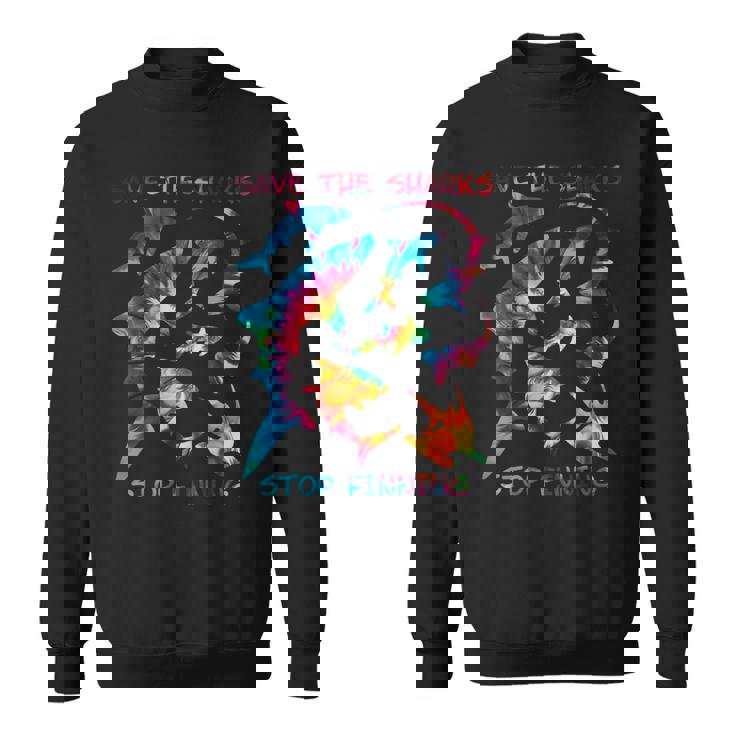 Stop Finning ジンベエザメ シュモクザメサメの種類タイダイ スウェットシャツ