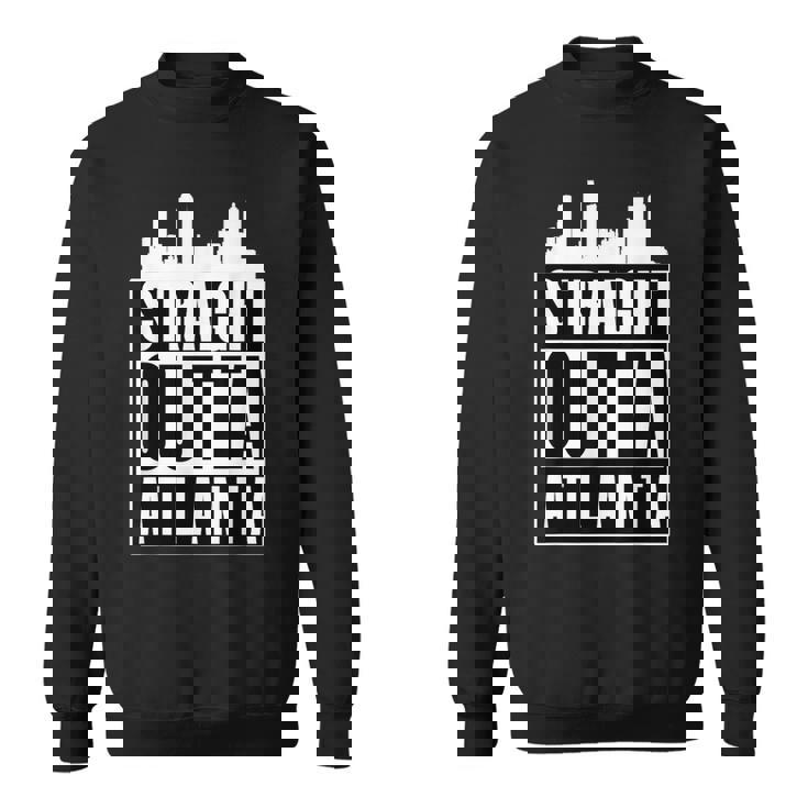 Straight Outta Atlanta 都市のシルエット スウェットシャツ