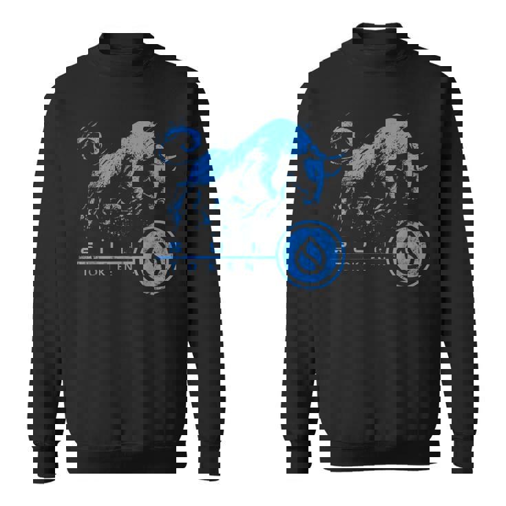 Suiコイン暗号ブルランhodlブロックチェーンで億万長者になる スウェットシャツ