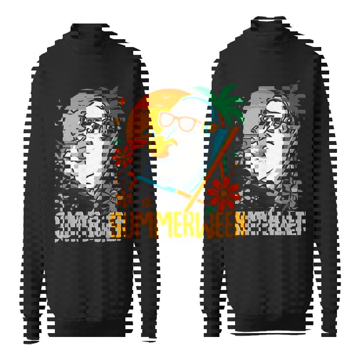 Summerween Ghost Halloween Summer Beach Vibes Sweatshirt