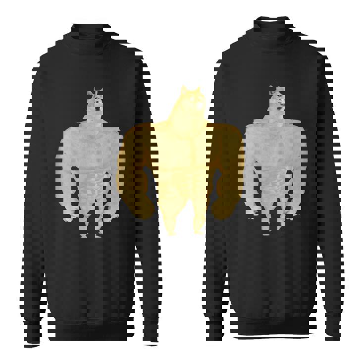 Swole Doge Meme Buff Doge Meme スウェットシャツ