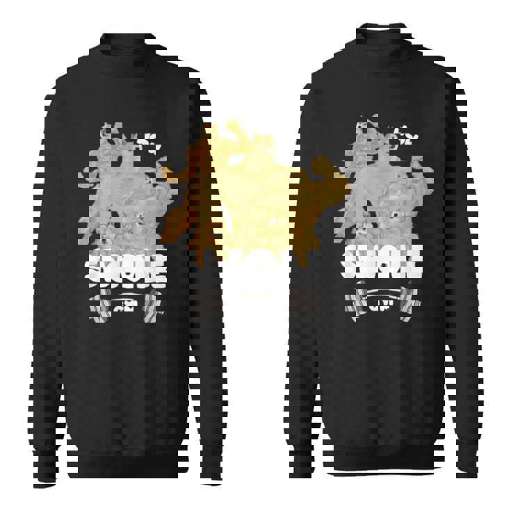 Swole Gymwole Doge Meme Buff Doge Meme スウェットシャツ