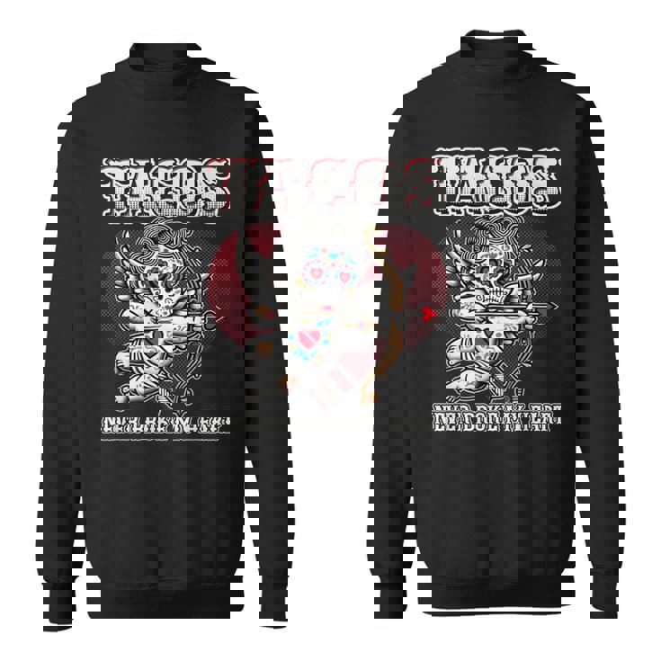 Taco Lovers バレンタインデー シュガースカル キューピッド メキシカンアート スウェットシャツ