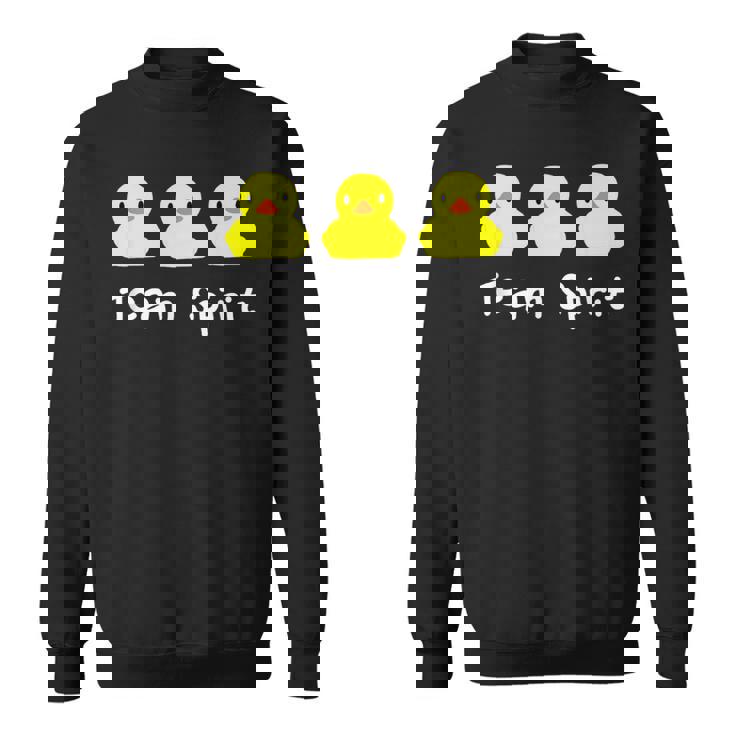 Teampirit Three イエローラバーダックグラフィックプリント スウェットシャツ