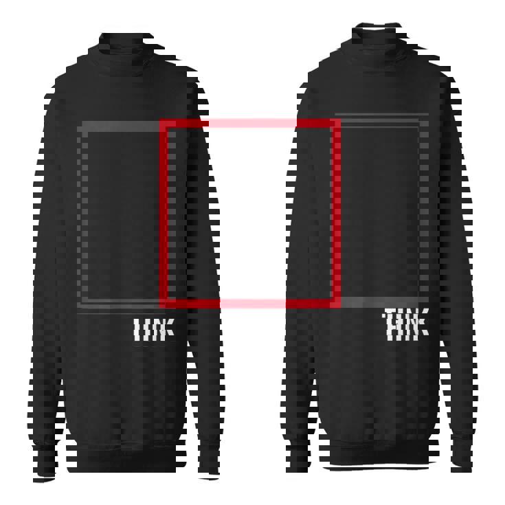 Think Outside The Box 哲学者、本好き、オタクのためのデザイン スウェットシャツ