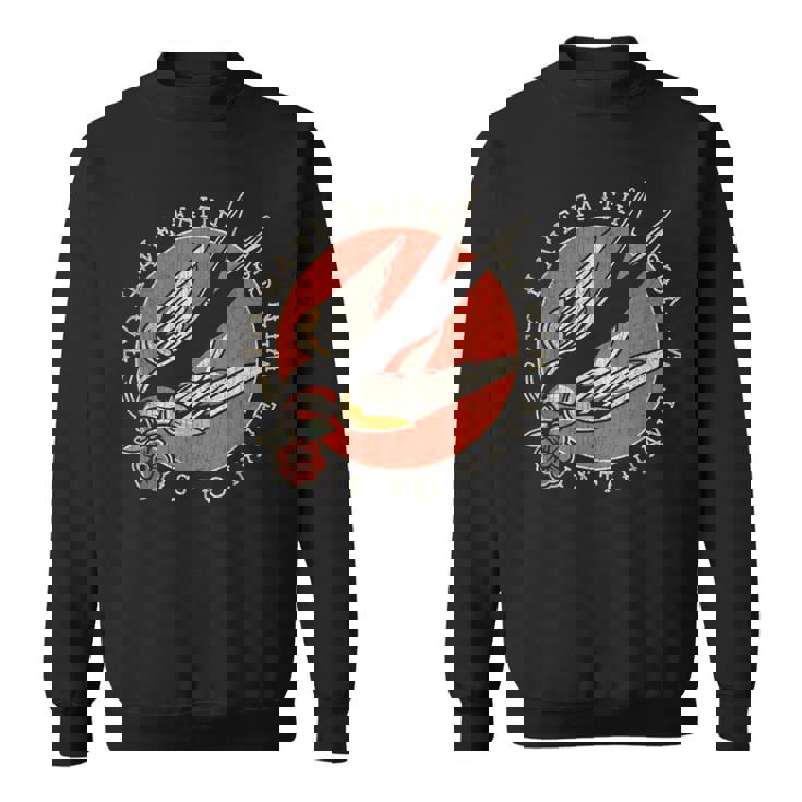 To Have Faith Is To Have Wings Oldchoolwallow Tattooスワロータトゥー スウェットシャツ