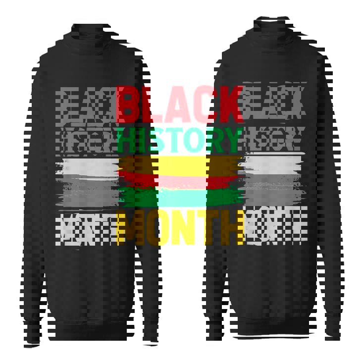 History Month ペイントブラシ ジューンティーンス ブラックヒストリー スウェットシャツ