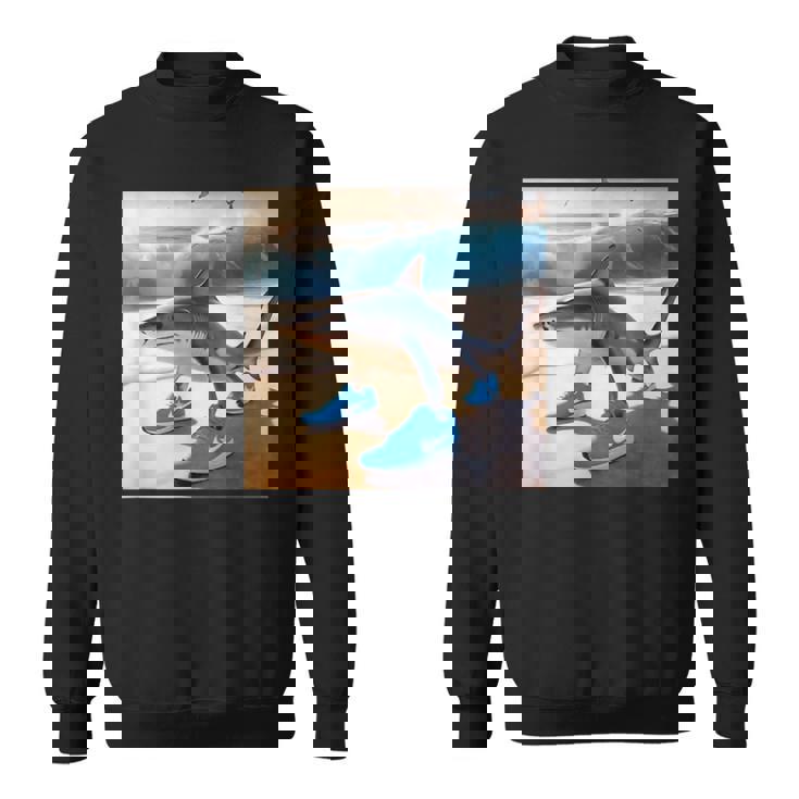 Tralalelo Tralala 面白いサメ イタリアのブレイン ミーム グラフィック スウェットシャツ