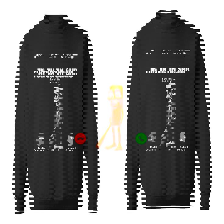 Tung Tung Tungahur-イタリアのブレインロットミーム スウェットシャツ