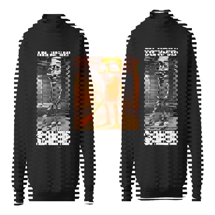 Tungahur イタリアンブレイン レッド ミーム スウェットシャツ