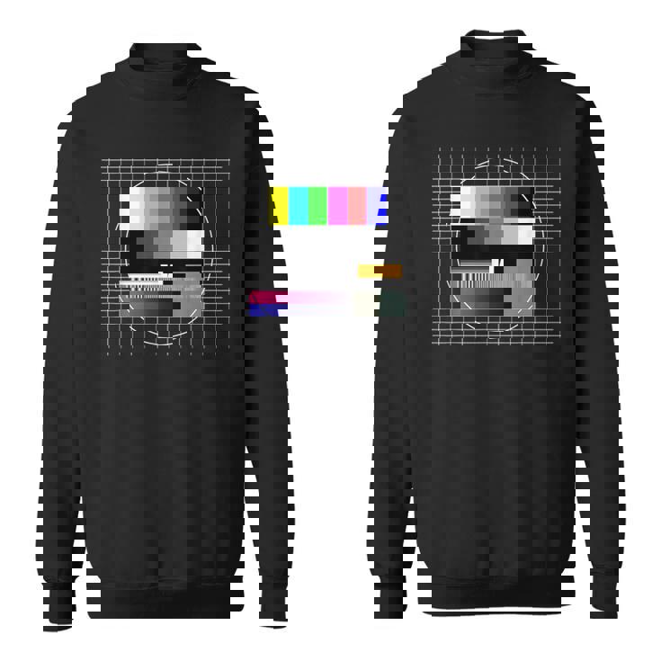 Tvテストパターン カラーバー テストカード スクリーン 懐かしいオタク スウェットシャツ