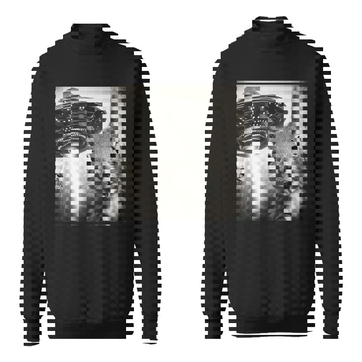 Ufoとリス自撮り面白いリス愛好家 スウェットシャツ