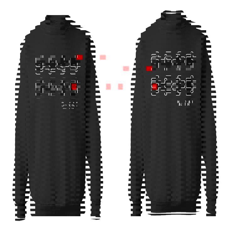 Up Up Down レトロゲームコンソールチートコード スウェットシャツ