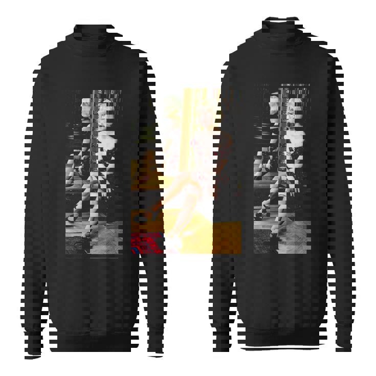 Usポップスター、シンディ・ローパー1993年撮影。 スウェットシャツ