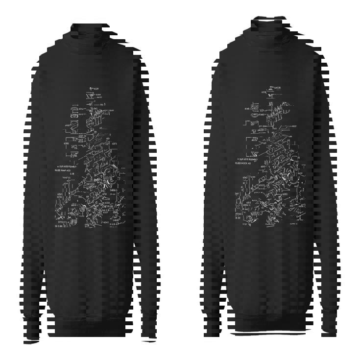 V8エンジン回路図 スウェットシャツ