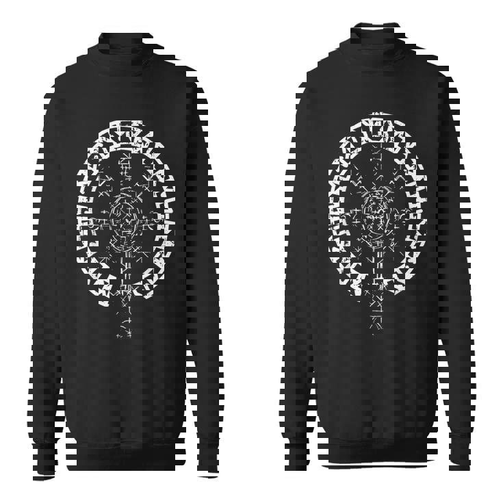 Vegvisir バイキング ルーン文字サークルバイキング スウェットシャツ