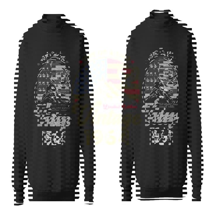 Vintage 1964 愛国的なイーグル、61歳の誕生日、アメリカ国旗 スウェットシャツ