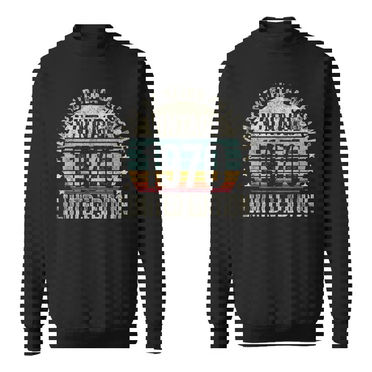 Vintage 1970 T For Retro 1970 Birthday スウェットシャツ