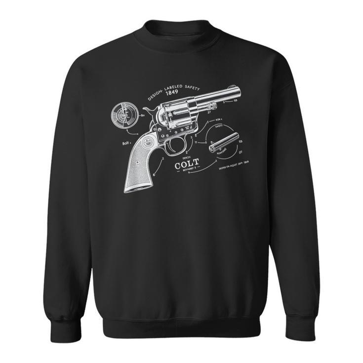 Vintage Patent Print 1839 Revolver Western Gun Camisa de entrenamiento