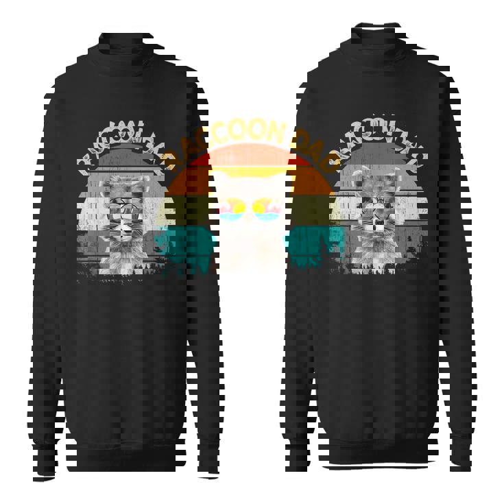 Vintage Retro Wild Animalummerunglass Common Raccoon Dad スウェットシャツ