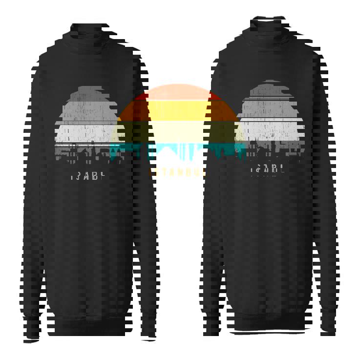 Vintage Retrotyle City Turkeykyline Cityscape Istanbul 長袖tシャツ スウェットシャツ