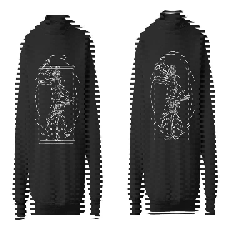 Vitruvian Man ギターロッカー ダヴィンチ ギタリスト スウェットシャツ