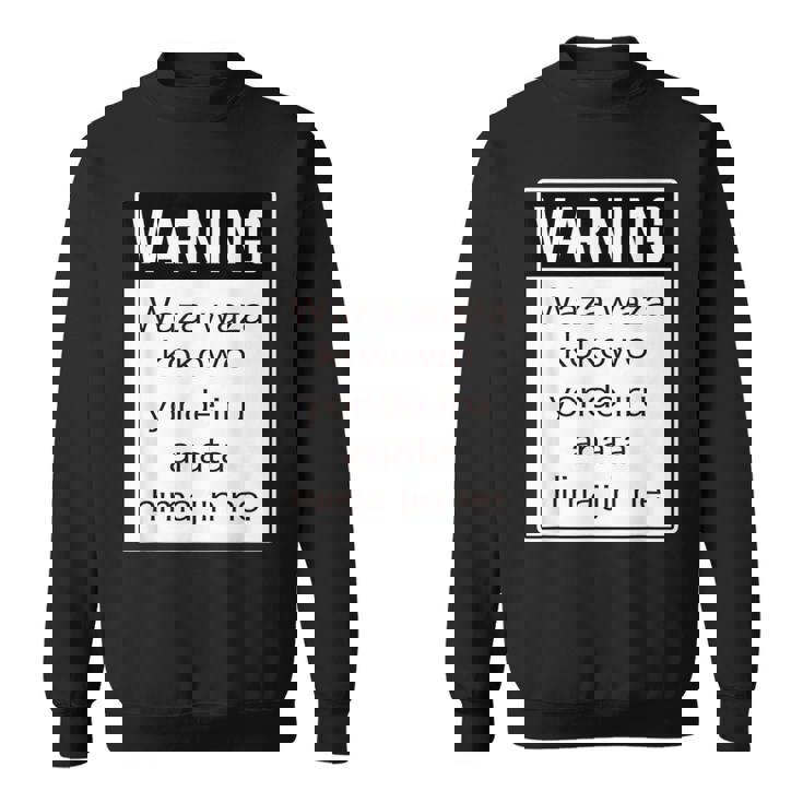 Warning 警告！【Anata Hima Jin】【英語 文字】ローマ字 メッセージ 面白い デザイン スウェットシャツ