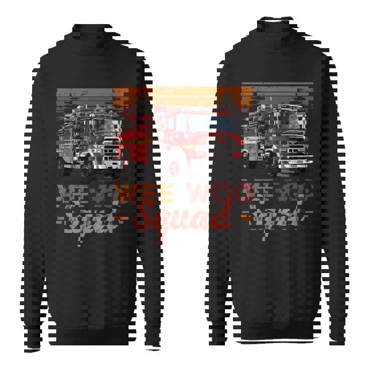 Wee Wooquad 消防車 消防士 ヴィンテージ 消防車 スウェットシャツ