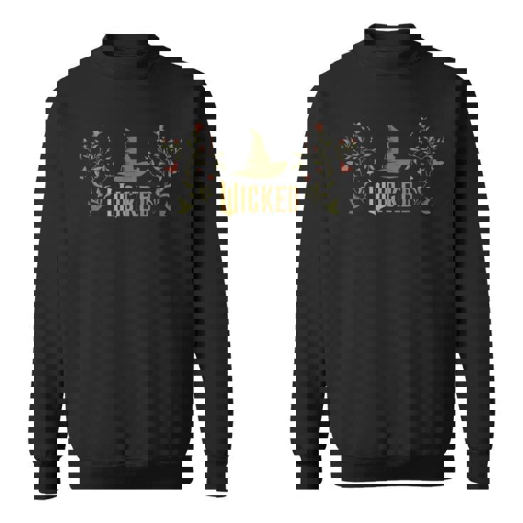 Wicked Movie ロゴ エルファバハット フローラル スウェットシャツ