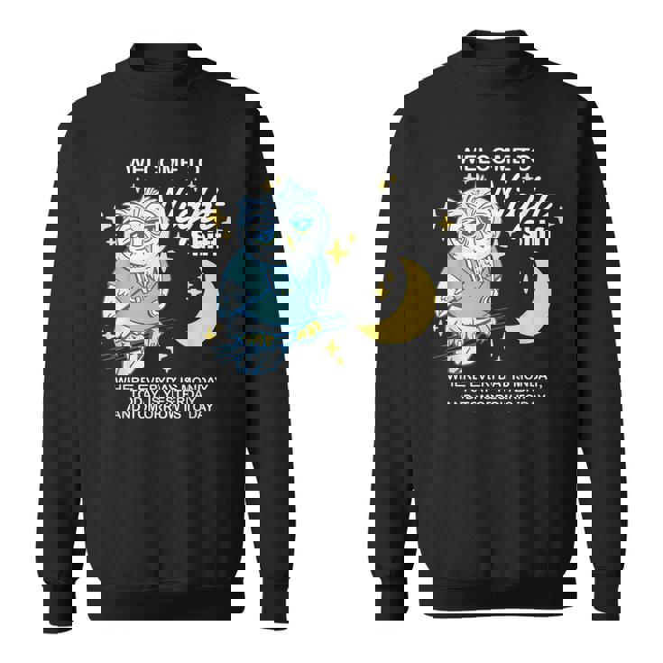 Willkommen Zur Nacht Arbeit Wo Jeder Tag Ein Monday Ist スウェットシャツ