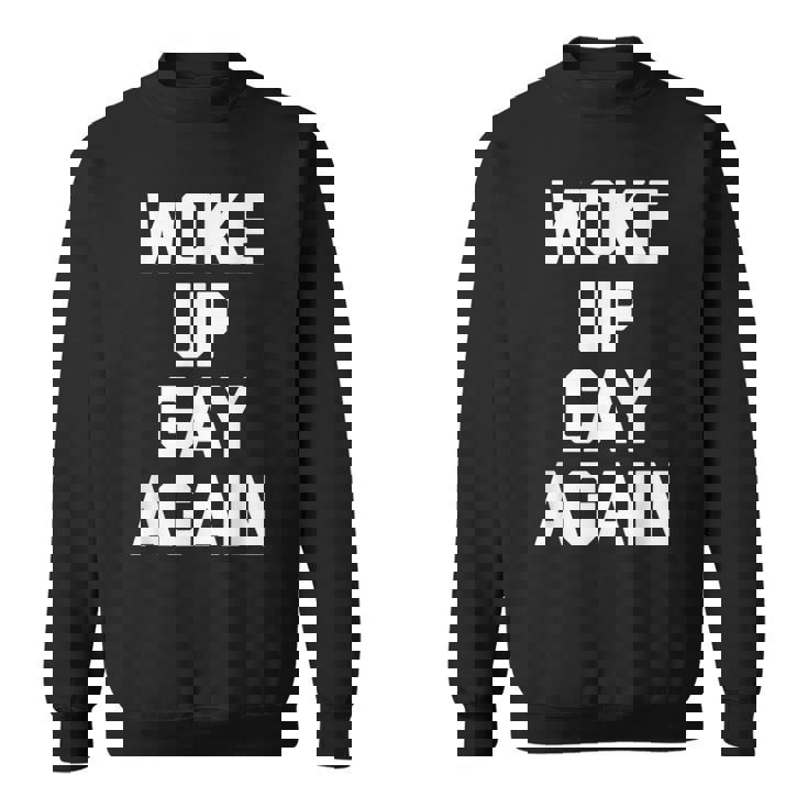 Woke Up Gay Again ayingarcastic Gay Pride Gay スウェットシャツ