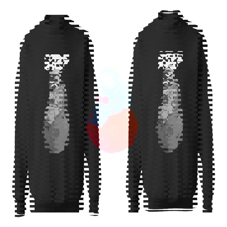 Xrpかわいい月の男暗号通貨電話トレーダー スウェットシャツ